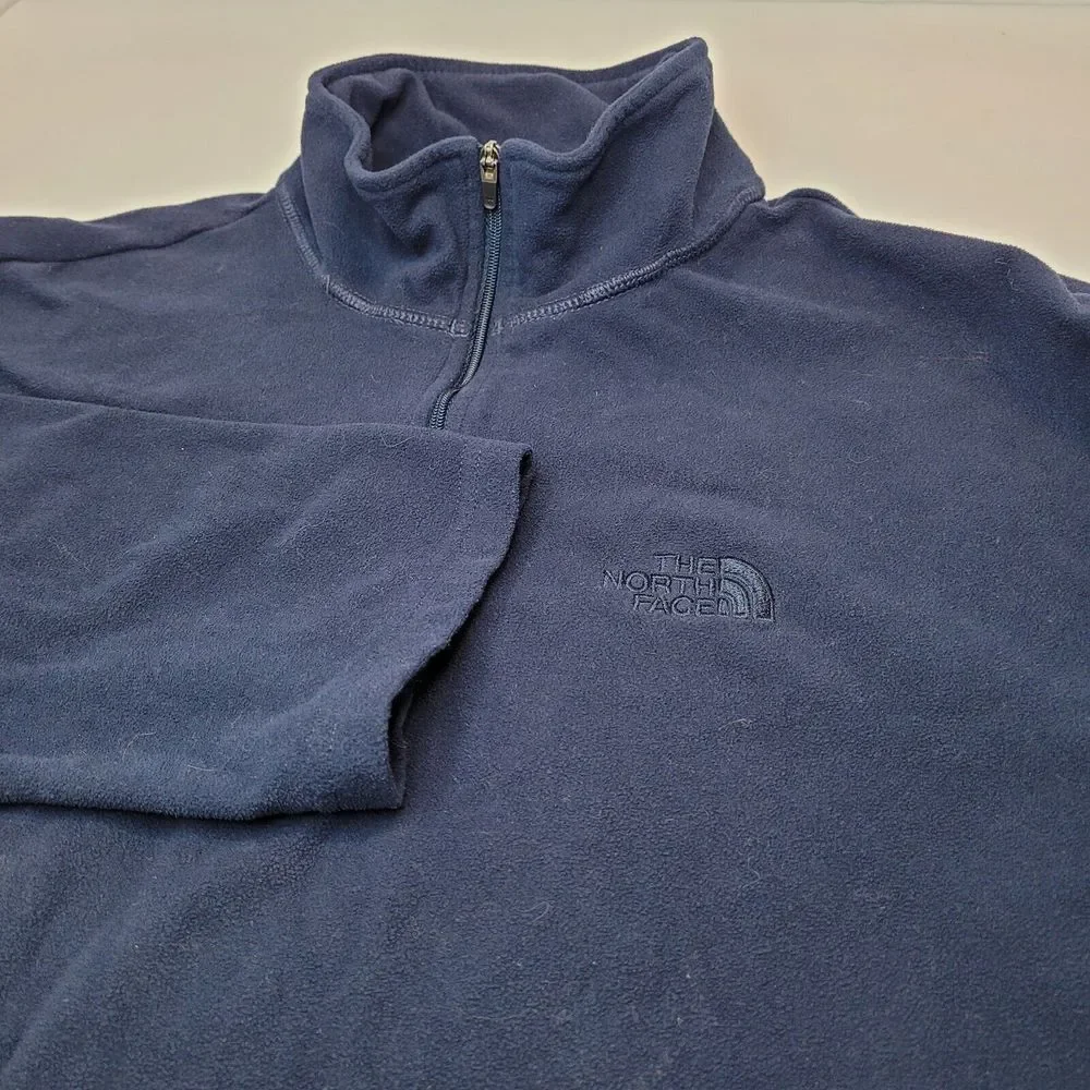 THE NORTH FACE Mens Quarter‎ Zip Light-Weight Blue Fleece Pullover- Size Medium